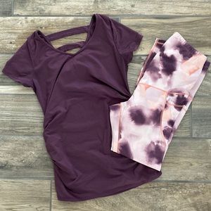 Old Navy maternity leggings w Full Moon maternity top